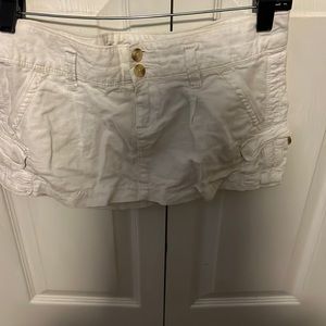 White mini skirt